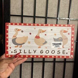 Silly Goose Wood Wall Art NWT